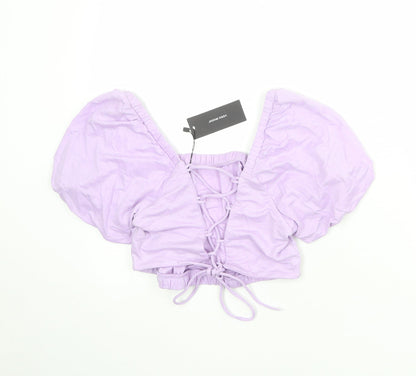 Womens UK Size M VERO MODA Purple Cropped Tank