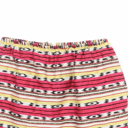 Carven Womens Multicoloured Geometric Cotton A-Line Skirt Size 8 Zip