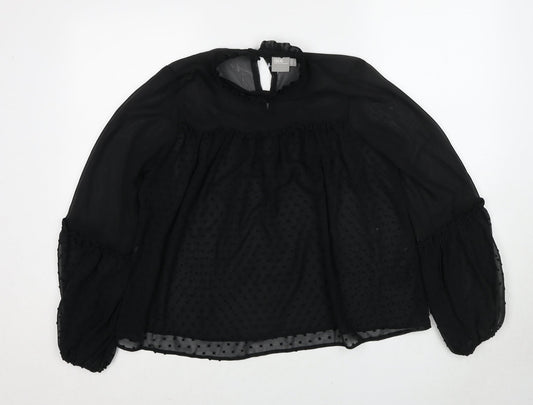Womens UK Size 10 ASOS Black Basic Blouse