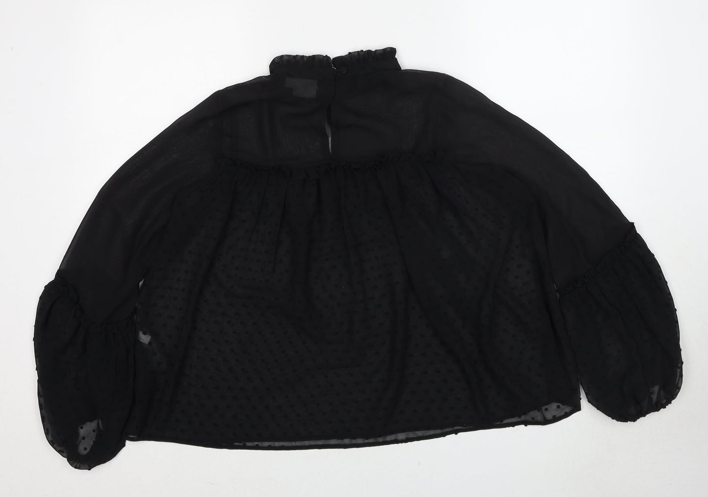 Womens UK Size 10 ASOS Black Basic Blouse
