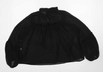 Womens UK Size 10 ASOS Black Basic Blouse