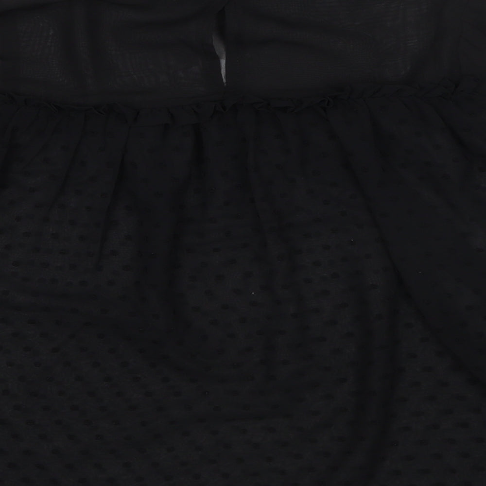Womens UK Size 10 ASOS Black Basic Blouse
