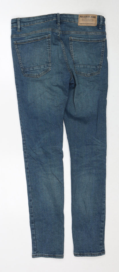 Mens UK Size S Pull&Bear Slim Fit Skinny Blue Jeans