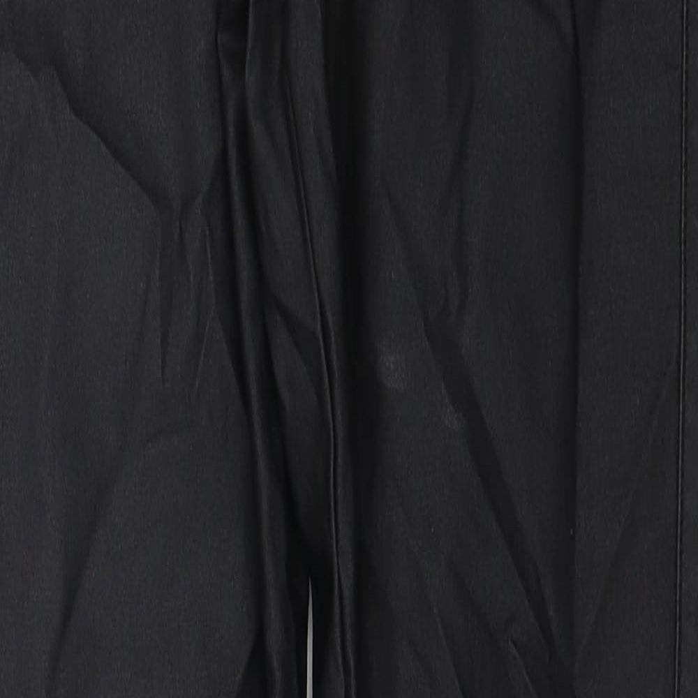 Only Womens Black Viscose Trousers Size XL L32 in Regular Zip