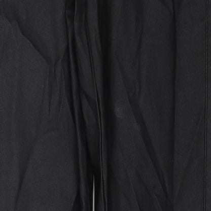 Only Womens Black Viscose Trousers Size XL L32 in Regular Zip