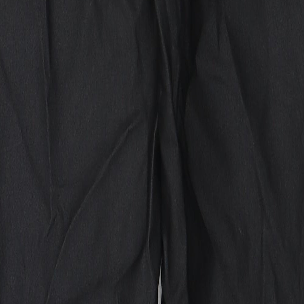 Only Womens Black Viscose Trousers Size XL L32 in Regular Zip
