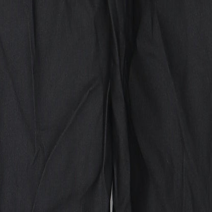 Only Womens Black Viscose Trousers Size XL L32 in Regular Zip