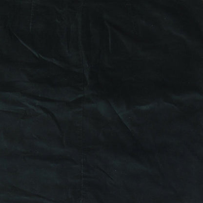 Marks and Spencer Womens Green Cotton A-Line Skirt Size 14 Zip