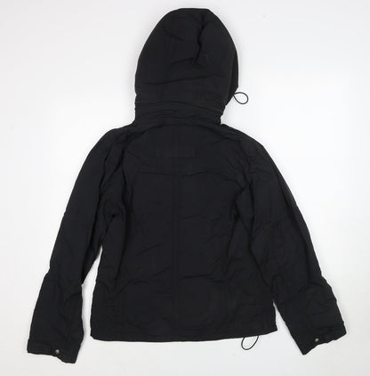 Best In Town Womens Black Windbreaker Jacket Size M Zip