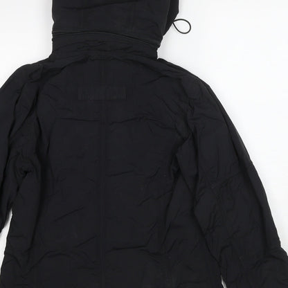 Best In Town Womens Black Windbreaker Jacket Size M Zip