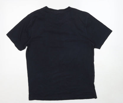 Sand Stone Womens Blue Cotton Basic T-Shirt Size M Round Neck