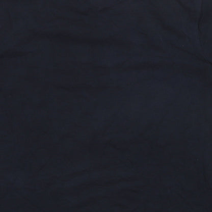 Sand Stone Womens Blue Cotton Basic T-Shirt Size M Round Neck