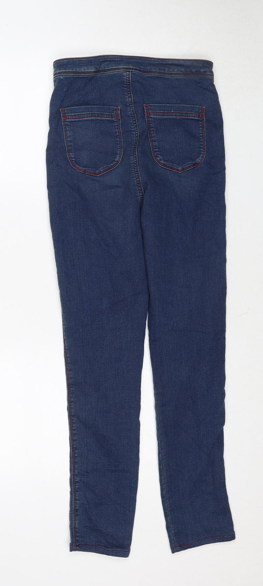 ASOS Womens Blue Cotton Skinny Jeans Size 28 in L32 in Regular Zip