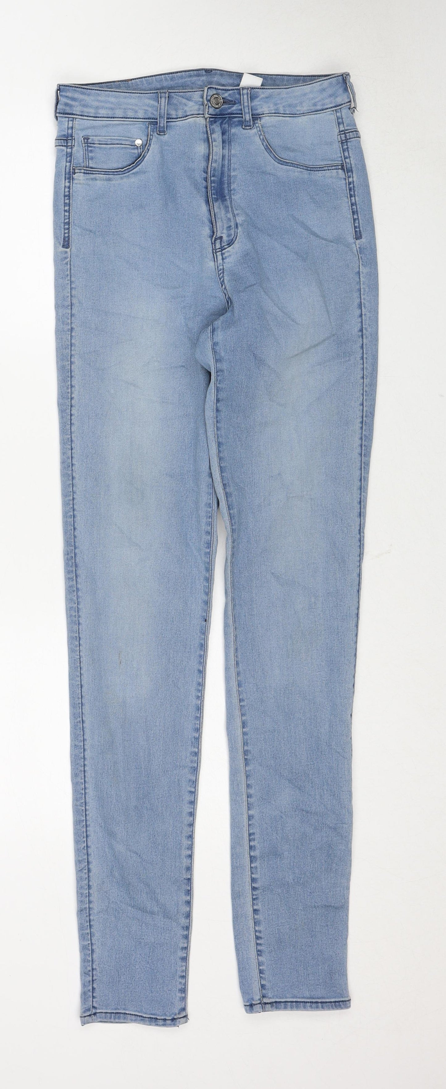 Womens UK Size 29 in H&M Regular Fit Skinny Blue Jeans