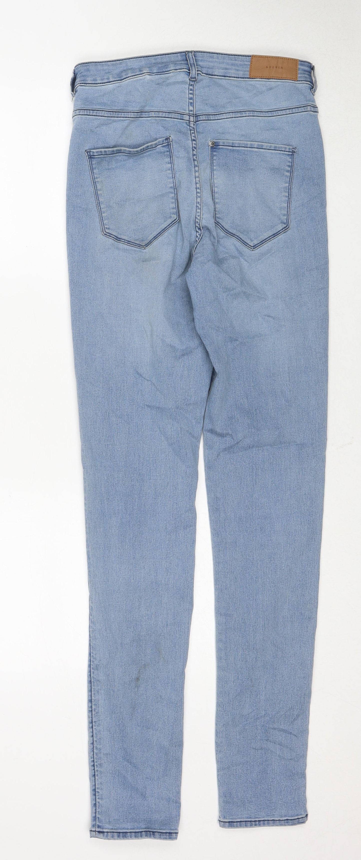 Womens UK Size 29 in H&M Regular Fit Skinny Blue Jeans