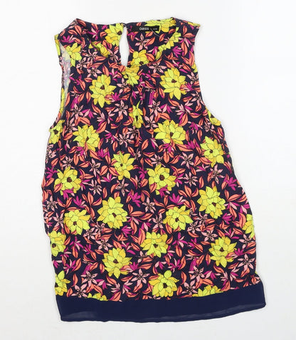 Womens UK Size 6 Oasis Multicoloured Basic Blouse