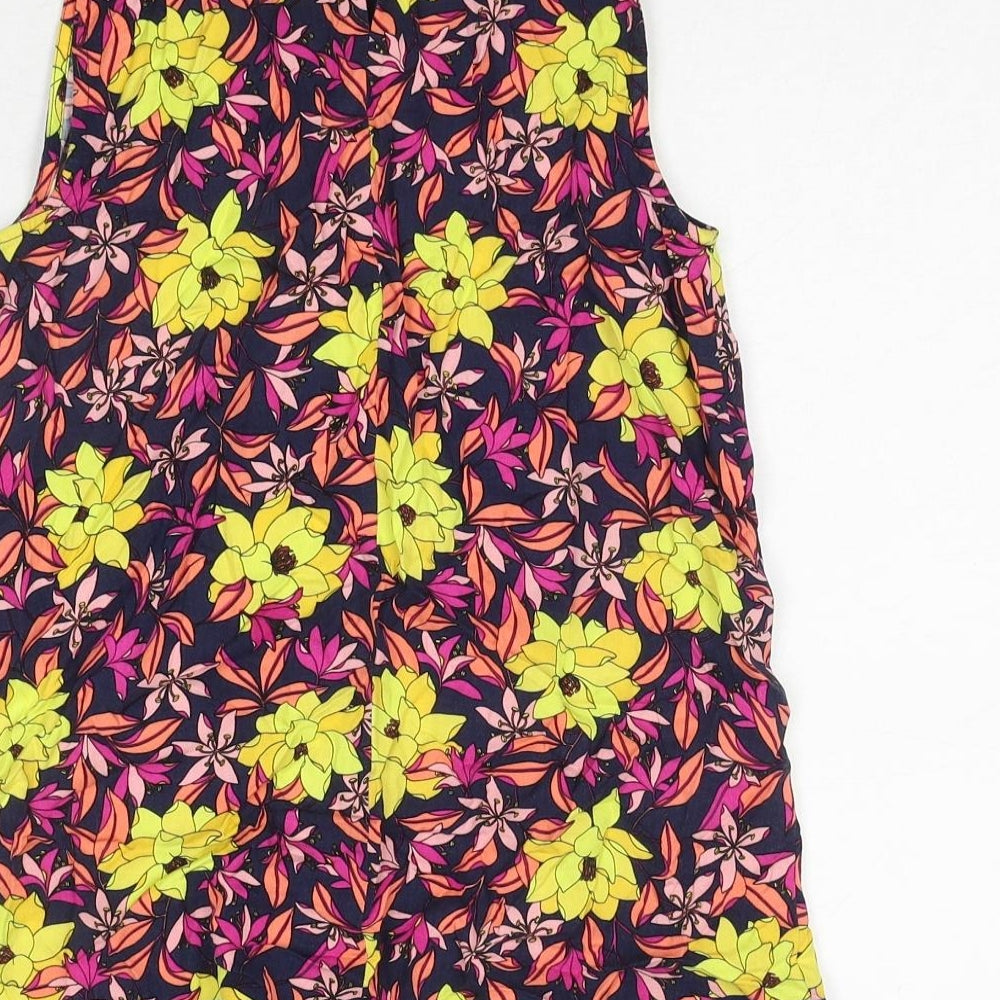Womens UK Size 6 Oasis Multicoloured Basic Blouse