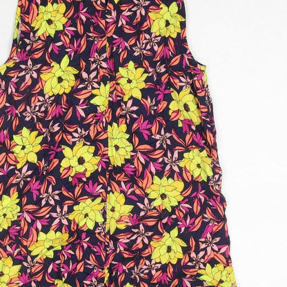 Womens UK Size 6 Oasis Multicoloured Basic Blouse
