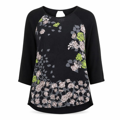 Womens UK Size M Oasis Black Basic Blouse