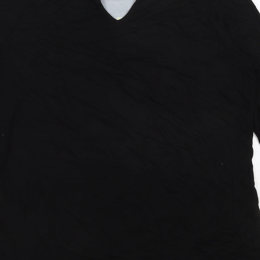 Womens UK Size M Oasis Black Basic Blouse