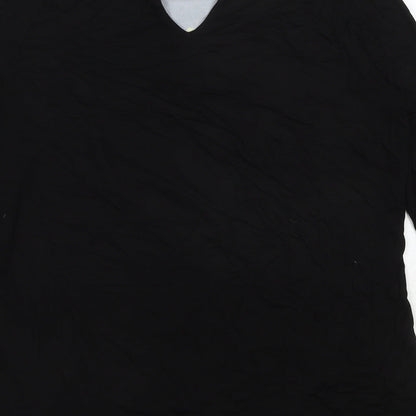 Womens UK Size M Oasis Black Basic Blouse