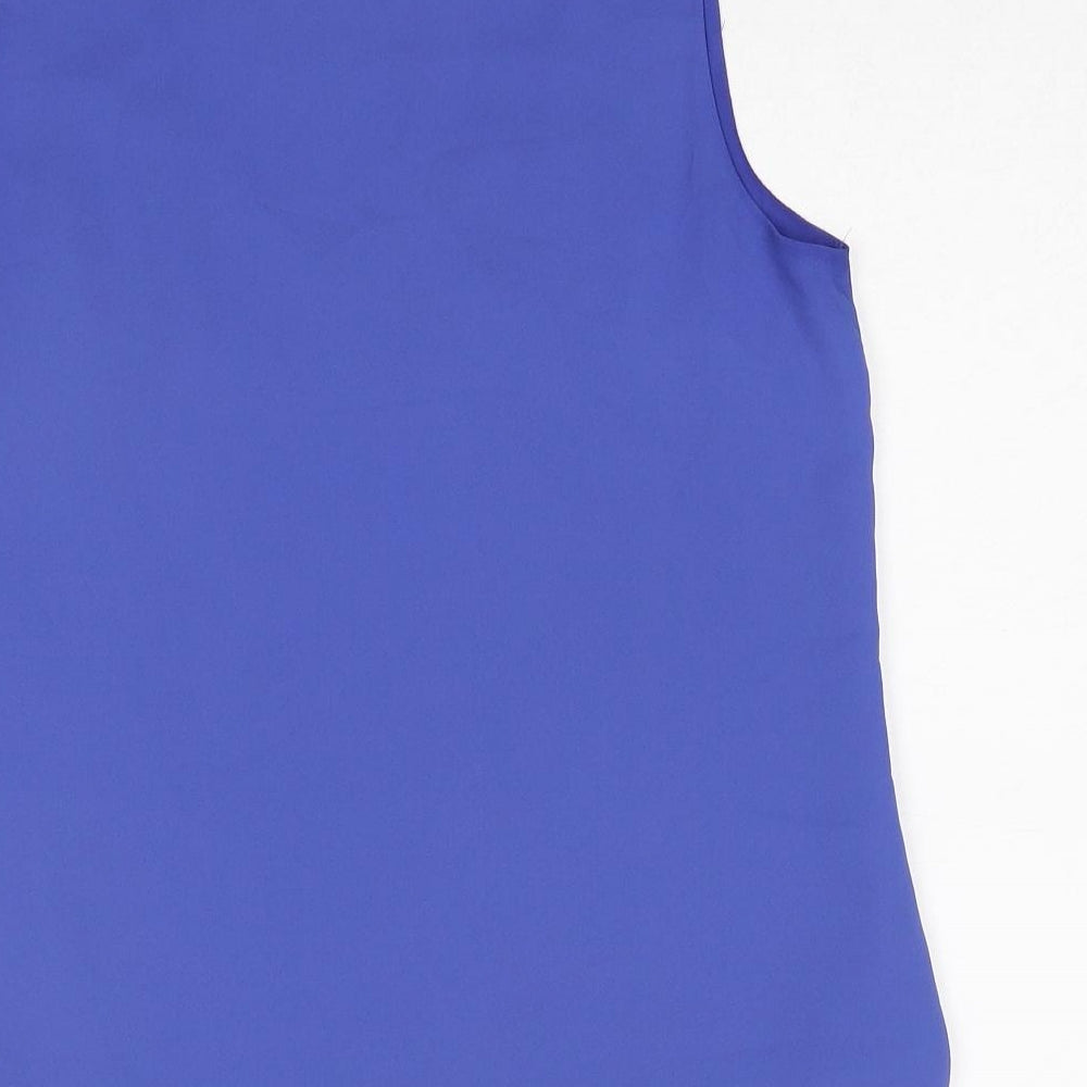 Womens UK Size 10 Oasis Blue Basic Tank