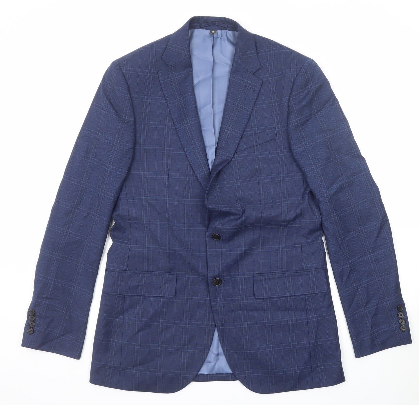 Mens UK Size 40 Marks and Spencer Regular Blue Suit Jacket