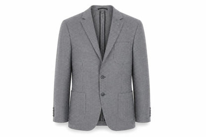 Marks and Spencer Mens Black Check Polyester Jacket Blazer Size 40 Regular