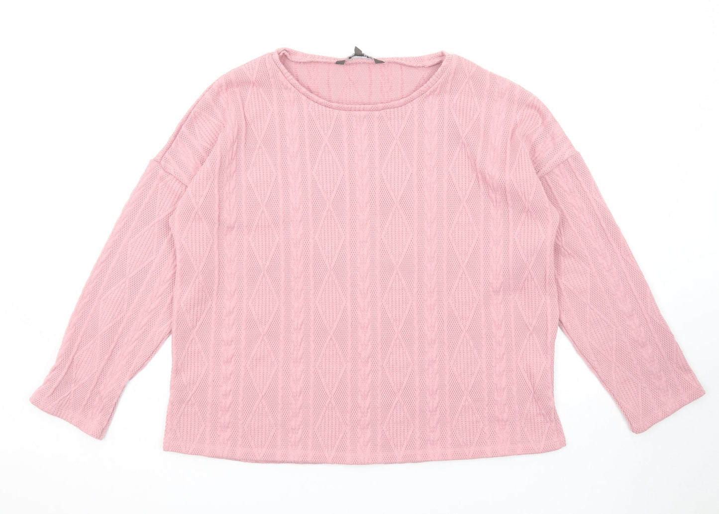 Womens UK Size 14 Bonmarché Pink Pullover Jumper