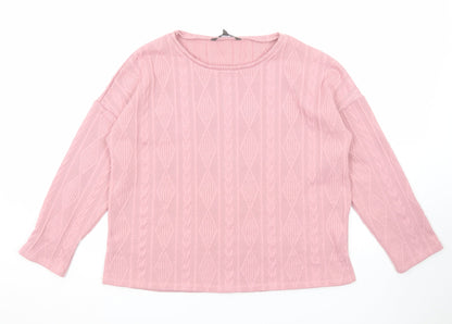 Womens UK Size 14 Bonmarché Pink Pullover Jumper