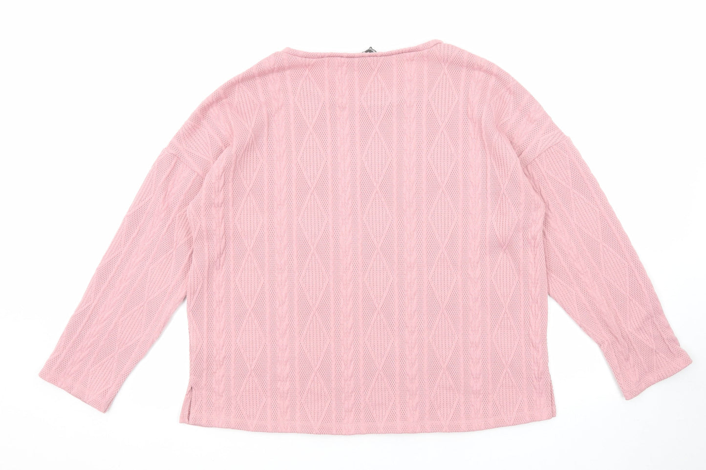 Womens UK Size 14 Bonmarché Pink Pullover Jumper