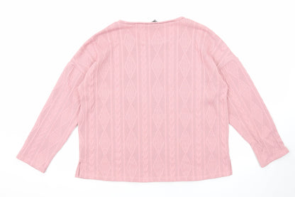 Womens UK Size 14 Bonmarché Pink Pullover Jumper