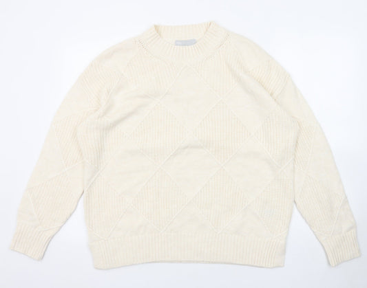 Womens UK Size L Marks and Spencer Beige Pullover Jumper