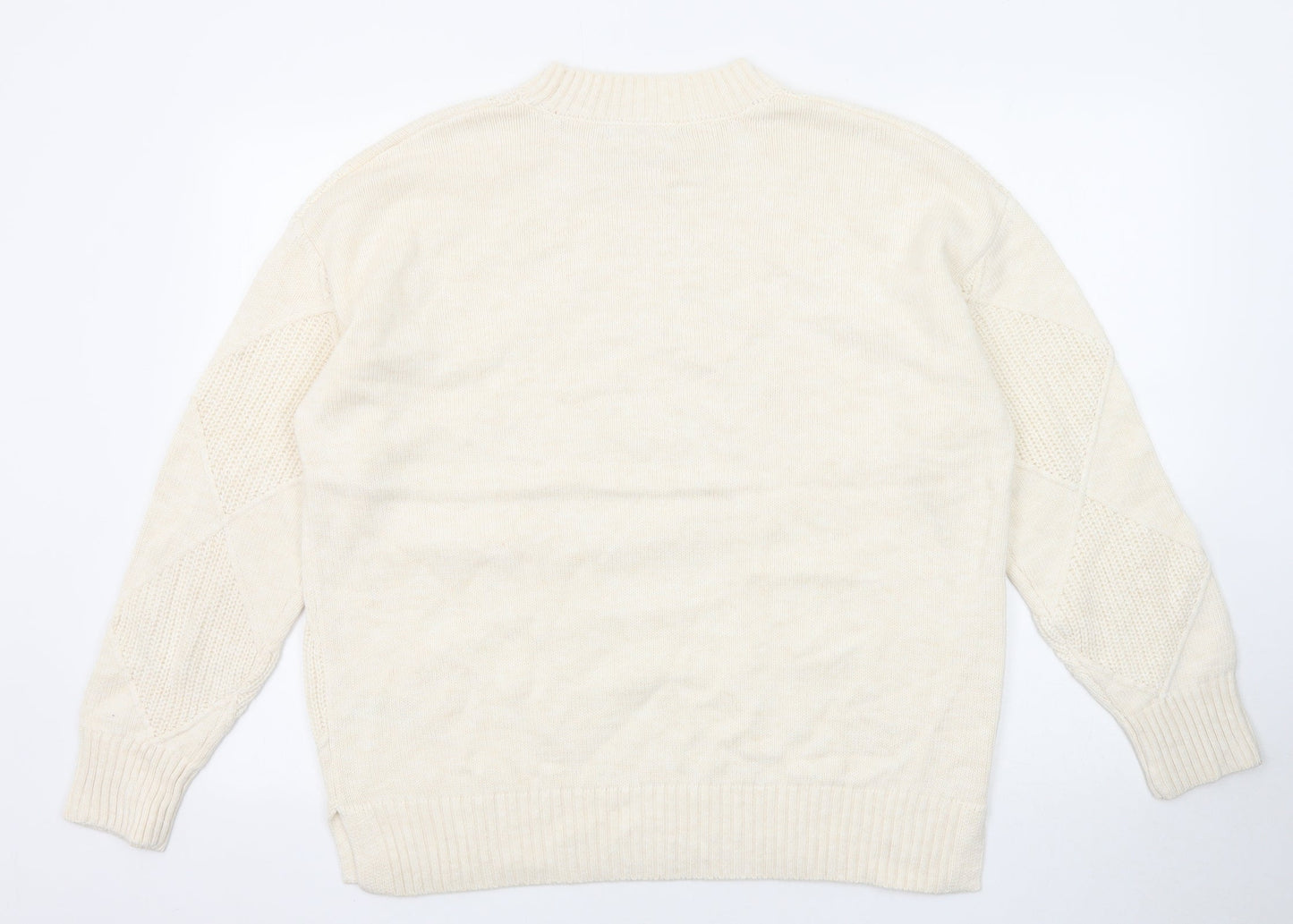 Womens UK Size L Marks and Spencer Beige Pullover Jumper