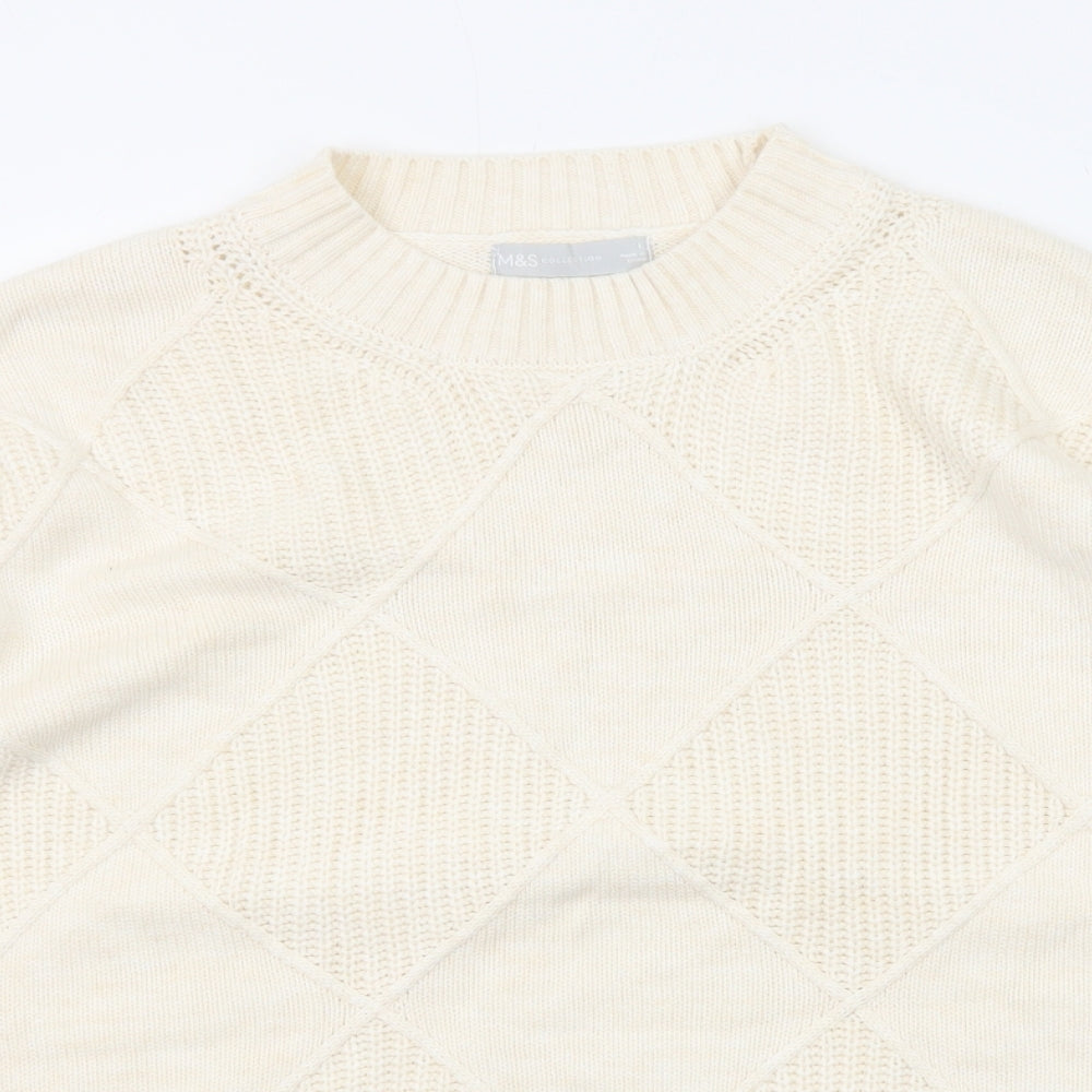 Womens UK Size L Marks and Spencer Beige Pullover Jumper