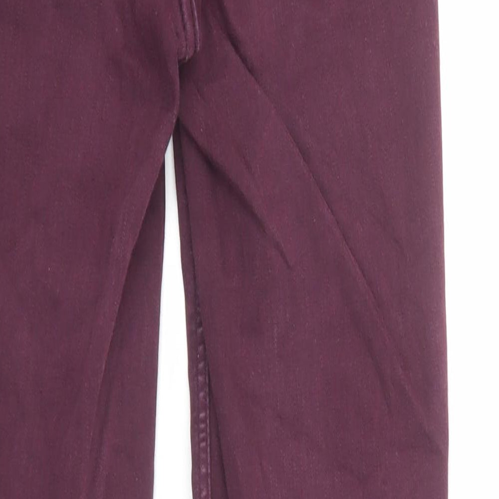 Oasis Womens Purple Cotton Skinny Jeans Size 8 Regular Zip