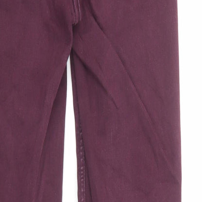 Oasis Womens Purple Cotton Skinny Jeans Size 8 Regular Zip