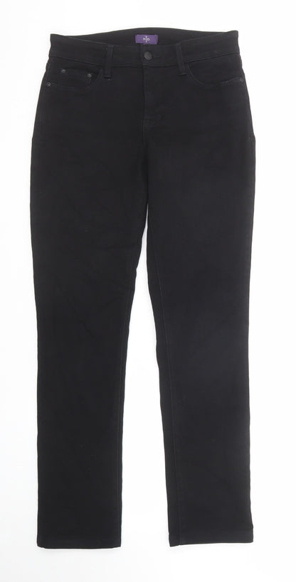 Womens UK Size 6 NYJD Regular Fit Straight Black Jeans
