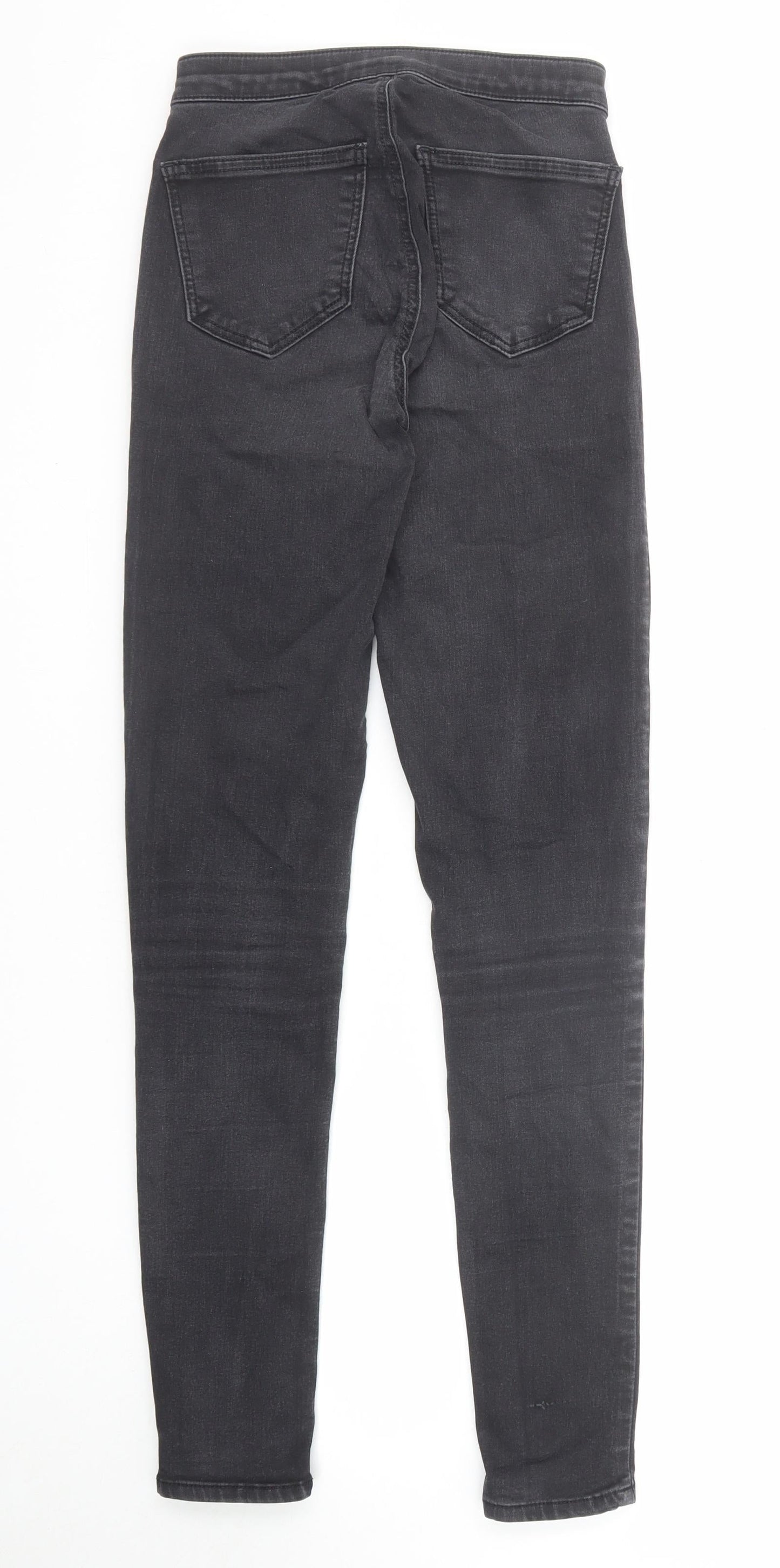 Topshop Womens Grey Cotton Skinny Jeans Size 26 in L34 in Regular Zip