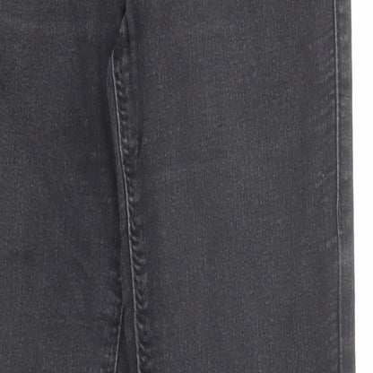 Topshop Womens Grey Cotton Skinny Jeans Size 26 in L34 in Regular Zip