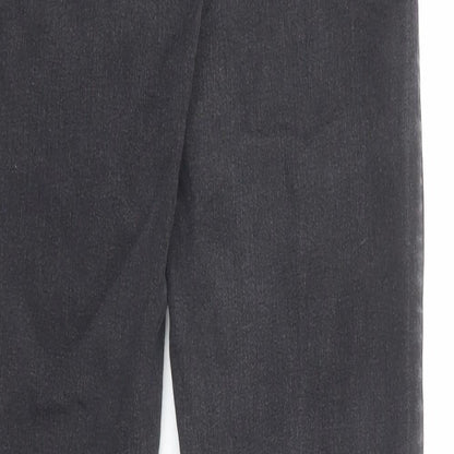 Topshop Womens Grey Cotton Skinny Jeans Size 26 in L34 in Regular Zip