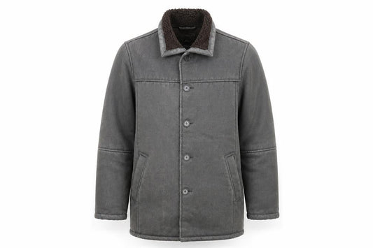 Mens UK Size S Steve Kettle Grey Overcoat