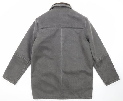 Mens UK Size S Steve Kettle Grey Overcoat