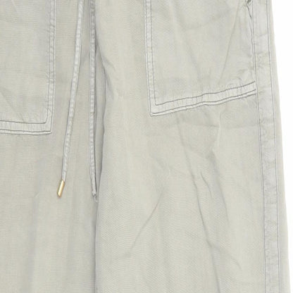 Womens UK Size 10 H&M Regular Fit Sweatpants Green Trousers
