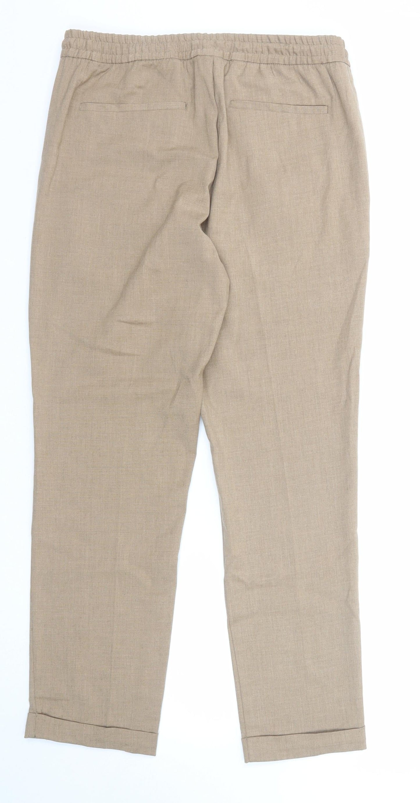 Womens UK Size S H&M Slim Fit Chino Beige Trousers