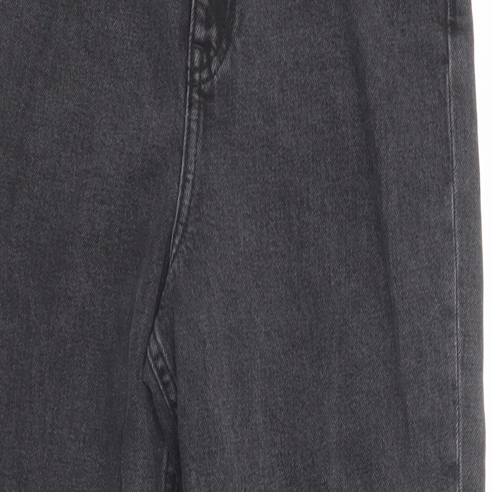 ASOS Womens Black Cotton Straight Jeans Size 28 in L30 in Regular Zip