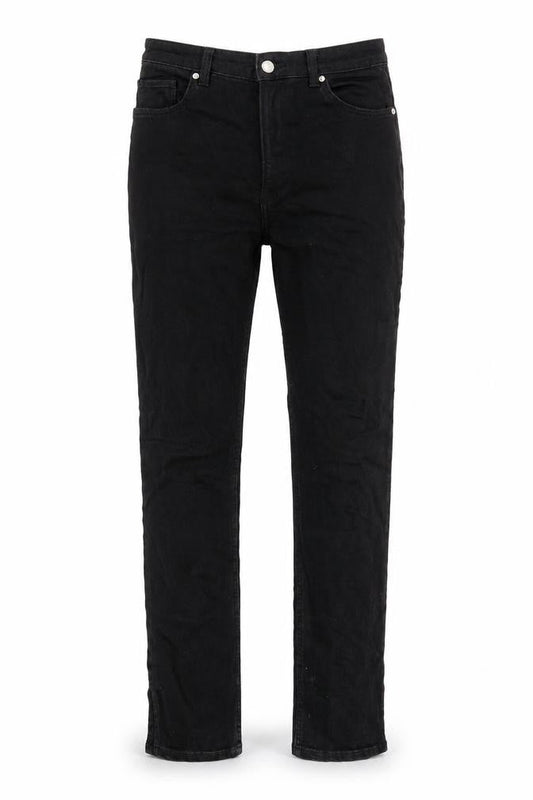 Womens UK Size 10 Bershka Regular Fit Straight Black Jeans