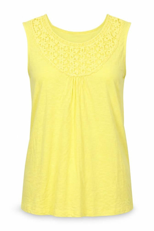 Womens UK Size 12 Kaleidoscope Yellow Basic T-Shirt
