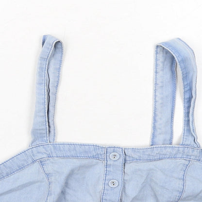 Womens UK Size 10 New Look Blue Cropped Tank