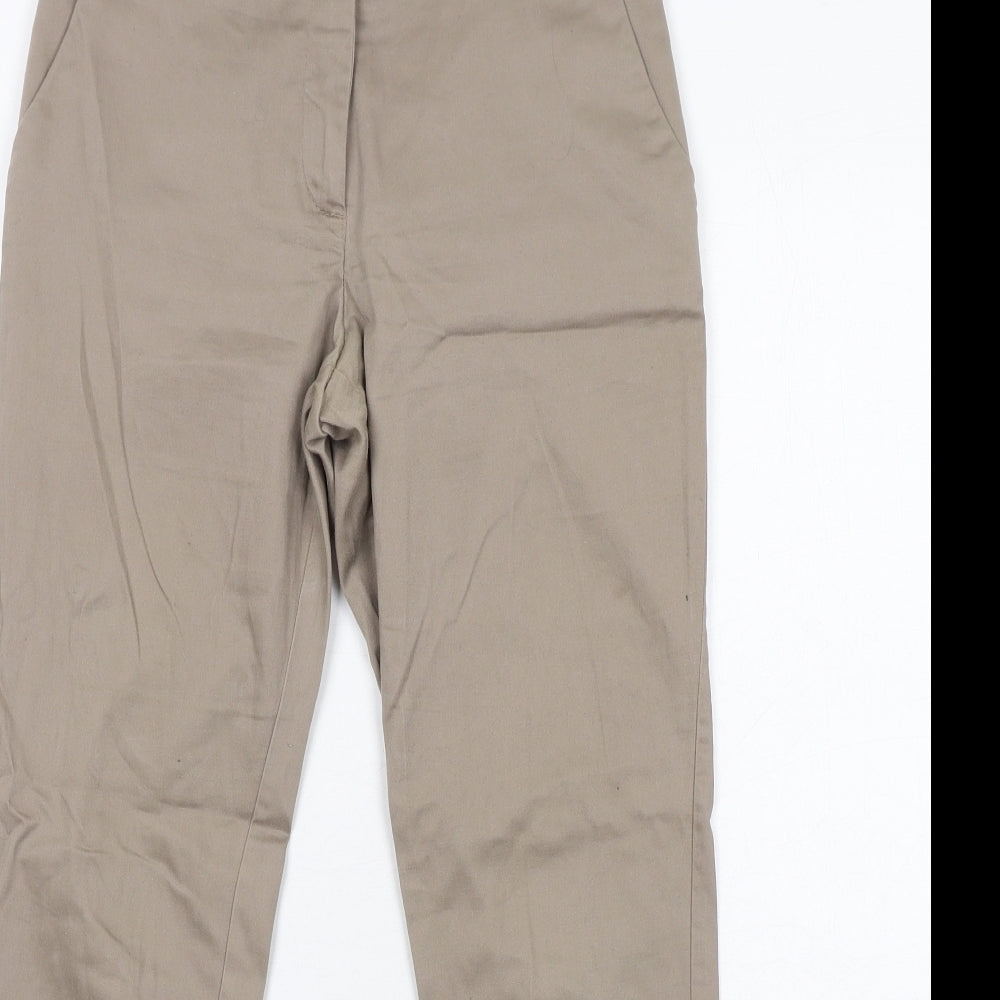Womens UK Size 6 H&M Regular Fit Carrot Brown Trousers